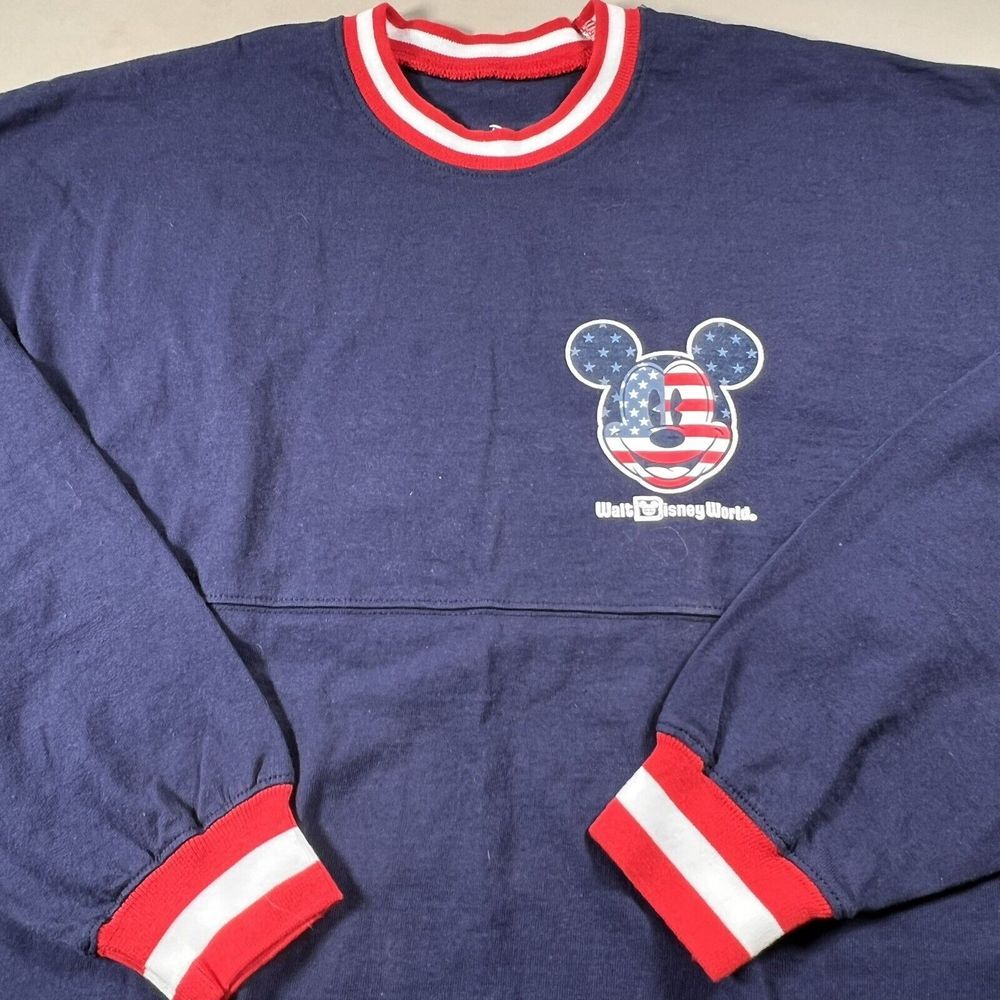 Disney Parks Spirit Jersey Walt Disney World Americana Mickey Mouse Navy Small